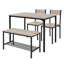 4 Pièces meubles de salle à manger cuisine table chaises banc chêne Sonoma