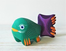 Arte popular mexicano místico pintado a mano de madera 'Alebrije' de Oaxaca - Peces