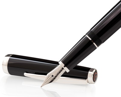 Cleo Skribent Classic Palladium Patronen-Füllhalter, schwarz, M-Feder