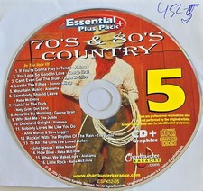 452-5 70'S 80'S COUNTRY 1 DISC CHARTBUSTER KARAOKE LOT VA