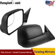 Left Right Manual Tow Mirrors For 94-01 Dodge Ram 150094-02 2500 3500 Flip Up