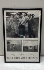 Three Stooges Golf With Your Friends Framed Print 37x25 Larry Moe Curly Signed