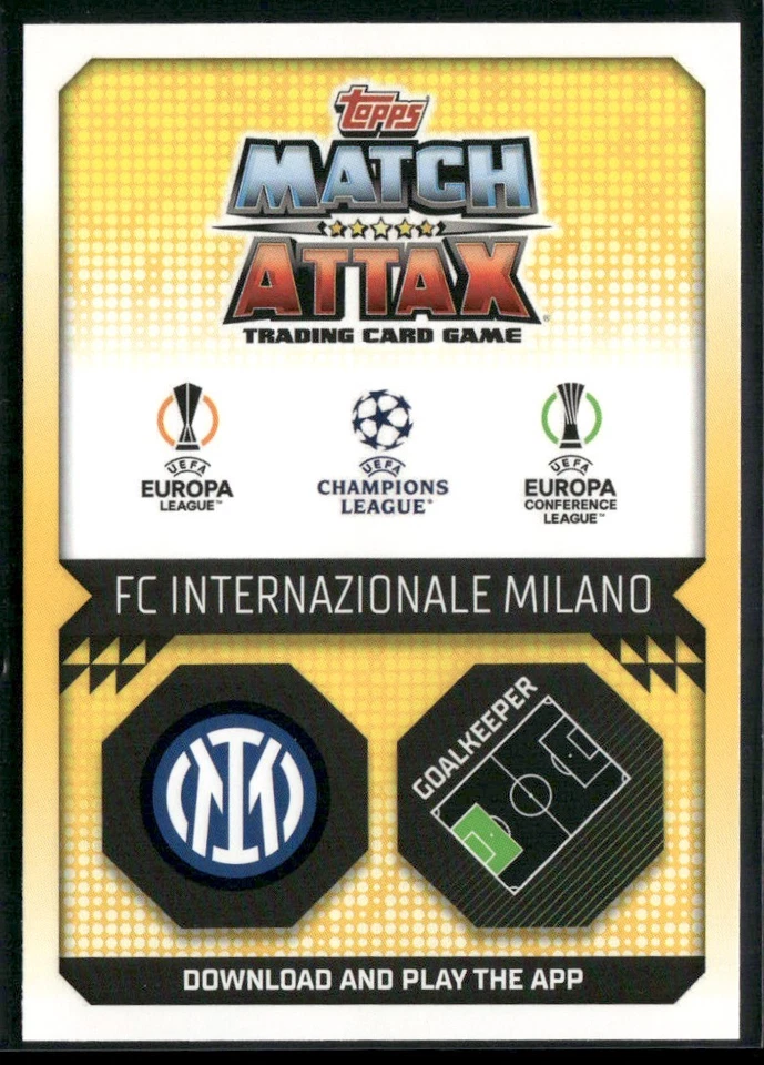 2022 BASE SET SAMIR HANDANOVIC FC INTERNAZIONALE MILANO #335 - Image 2 of 2