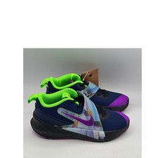 Nike Team Hustle D 12 SE Shoes Kids Size 3Y Blue Purple Basketball HV2290-400