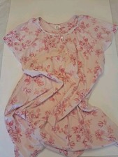 Aria Collection Size 2X 100 Cotton Pink Floral Short Sleeve Nightgown Mumu