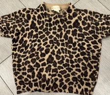 Vintage Casual Corner Leopard Print Sweater Fits XXS
