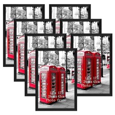 Lightweight Black Poster Frames 11x17 - Set of 7 for Stylish Memory Display