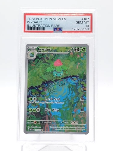 IVYSAUR 2023 POKEMON 151 ILLUSTRATION RARE #167/165 PSA 10 Q0895