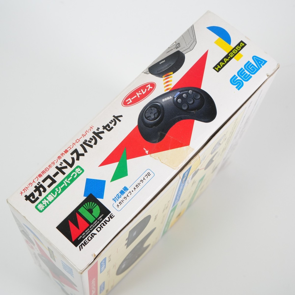 SEGA メガドライブ セガ コードレスパッド MD 赤外線 SJ-6500 MD メガドライブ セガコードレスパッド SJ-6500 2個 + 赤外線パッド