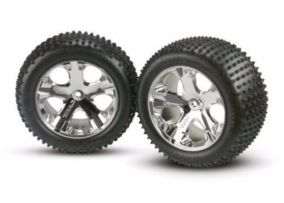 Traxxas 3770 Tires & Wheels Assembled Glued VXL Velineon Brushless Rustler XL-5