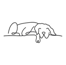 Matani Metal Dog Wall Decor  Minimalist Room  Living 15"L x 10"W, Black