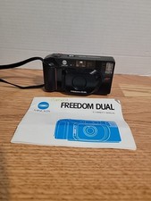 VTG Minolta Freedom Dual AF 35mm Point Shoot Film Camera w/ Manual - Black