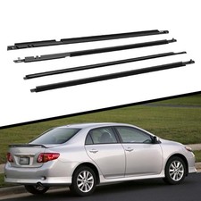 Window Door Weatherstrip Seal Belt Moulding For Toyota Corolla 2009-2013 4 Pcs