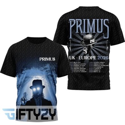 Primus Music Tour 2026 3D Shirt All Sizes BT2302