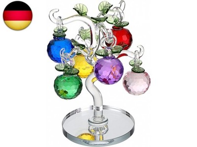 BTSKY Kristall Glas Apfelbaum - Kunstbaum Figur Ornament Tischdeko Feng Shui