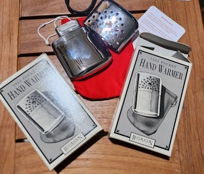 NEW Vintage Style 2003 Restoration Hardware 1955 Replica Jumbo Hand Warmer Set/2