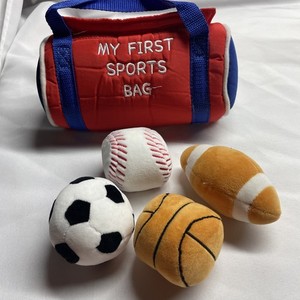 Baby Toys , My First Sports Bag Plush Toy - 4 Sensory Balls Soft Touch
