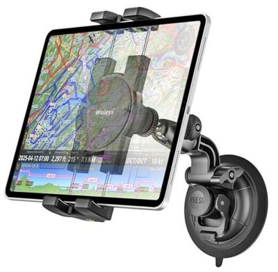 Pilot Tablet Holder - [95mm Aviation Suction Cup] Airplane Tablet Mount for