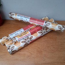 Vintage Retro 60s 70 Melody Mills Brown Orange Flower Floral Wypeclean Wallpaper