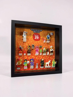 Vitrinenrahmen Koffer für LEGO  Serie 29 Minifiguren 71052 27cm Ständer