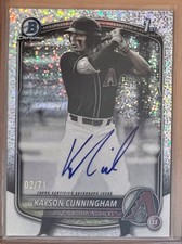 Kayson Cunningham 2025 Bowman Draft Auto #CPA-KC Sparkle /71