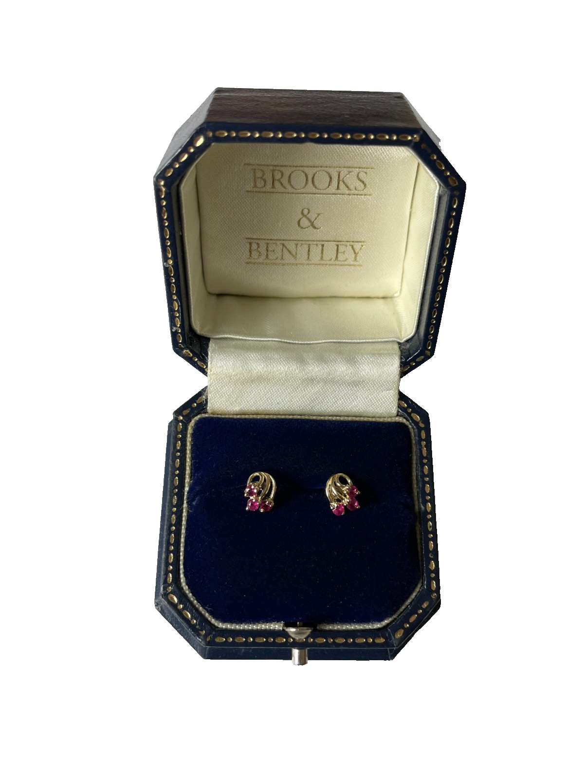 Ruby Earrings 9ct Gold Ruby Stud Earrings Gold Ru… - image 1