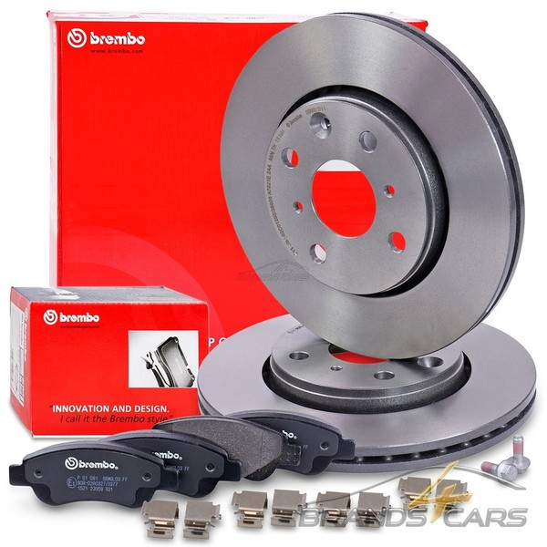 Brembo Bremsscheiben +BelÄGe Vorne FÜR Citroen C1 Peugeot 107 108 Toyota Aygo-image