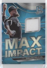 2021 Spectra Max Impact Materials Neon Blue Prizm 32/50 Dallas Keuchel 14ch