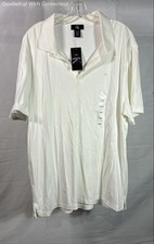 Calvin Klein Men's White Short Sleeve 100 Cotton Polo Shirt Sz XL NWT