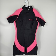 Womens U.S. Divers Black Pink Wet Suit Size 12 NWOT SWIM TRIATHLETE SCUBA SURF