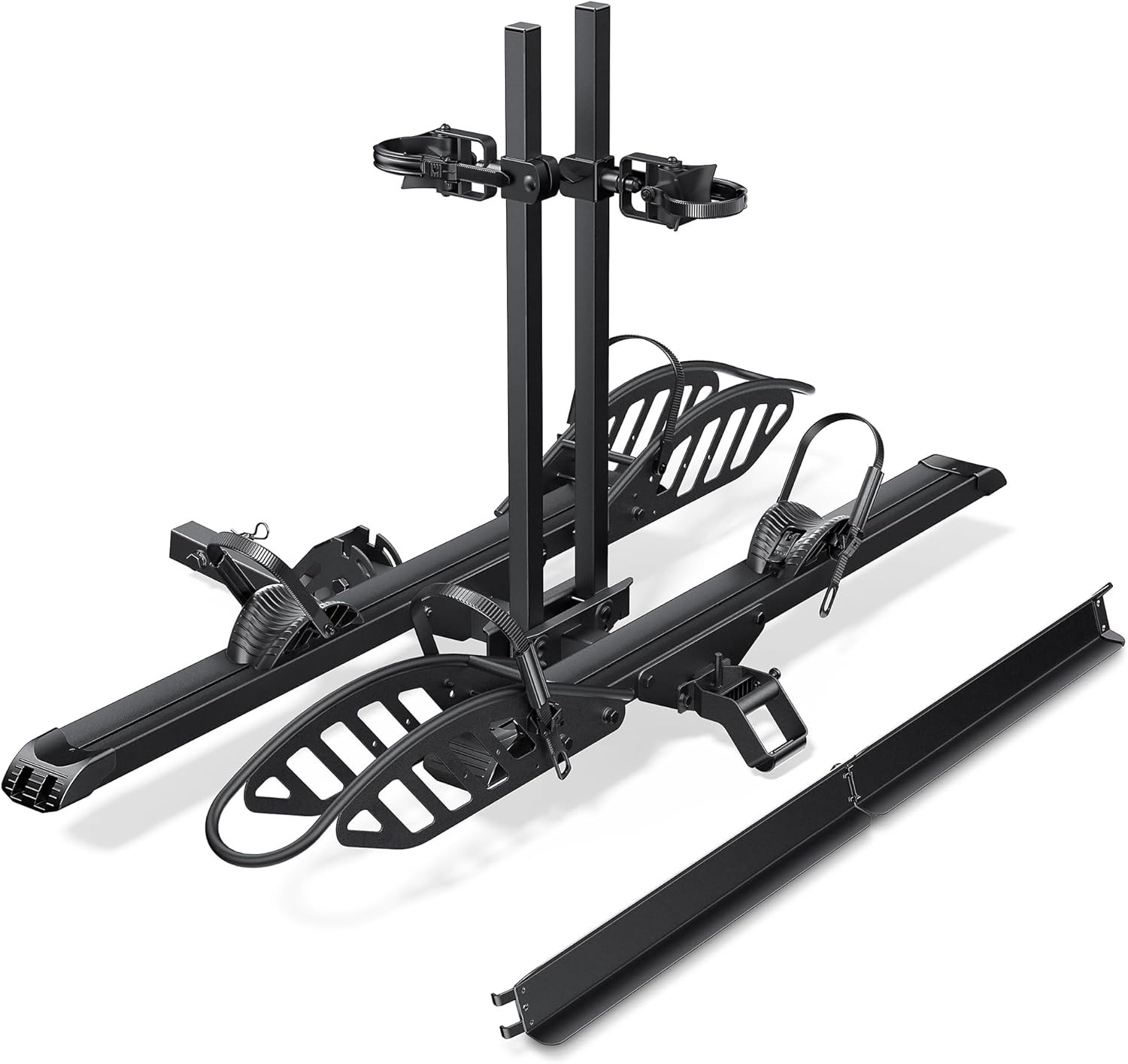 Young Electric E-Bike Rack with Ramp, Hitch 2 Bike Rack, 200 Lbs Capacity Electr