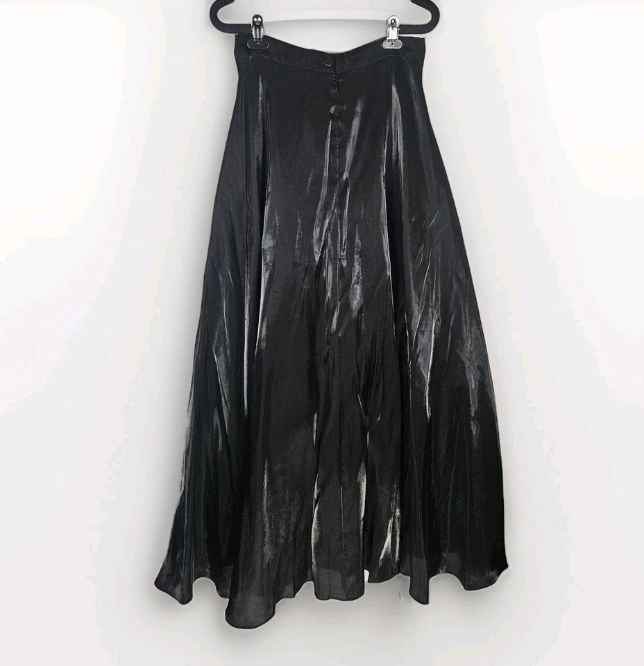 Falda enagua vintage años 90 negra talla 8 ropa de noche caprichosa gótica victoriana  Foto 4 de 4