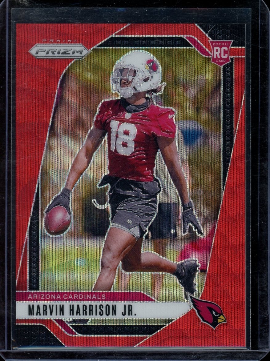 Marvin Harrison Jr. 2024 Panini Prizm Red Wave /149 Rookie RC #375 Cardinals
