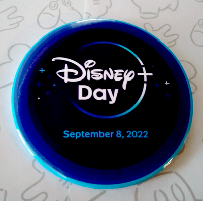 Disney+ Plus Day September 2022 Disneyland Commemorative Disney Button Pin
