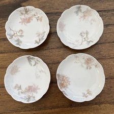 Vintage 4 Floral Design Sauce Bowls Haviland Limoges 3 Diameter France