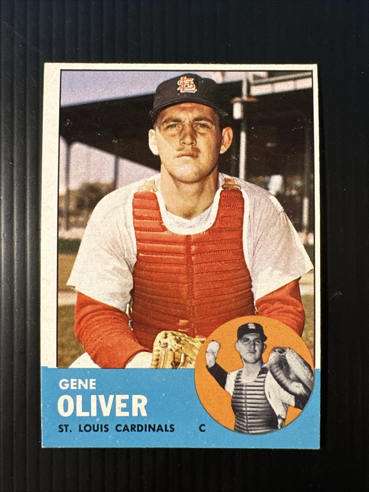 1963 TOPPS ##172 GENE OLIVER ST. LOUIS CARDINALS EX *Hot Corner Vintage* C