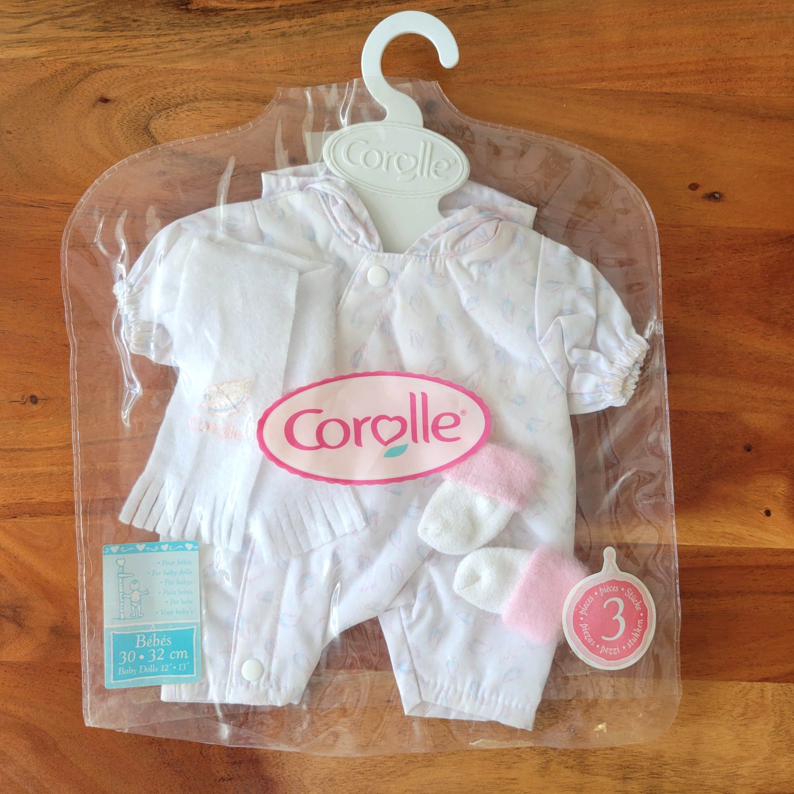 VTG Corolle Baby Dolls 12/13&rdquo; Pilote Hooded Coverall 3 Pc 