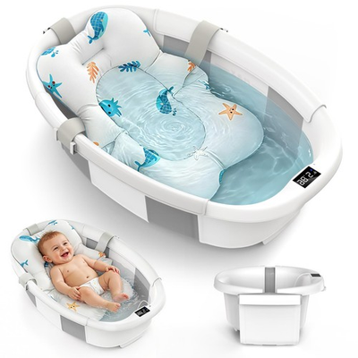 #ad #ad Collapsible Baby Bathtub for Newborn to Toddlers 0 36 Months Large Baby Tub ... $68.28