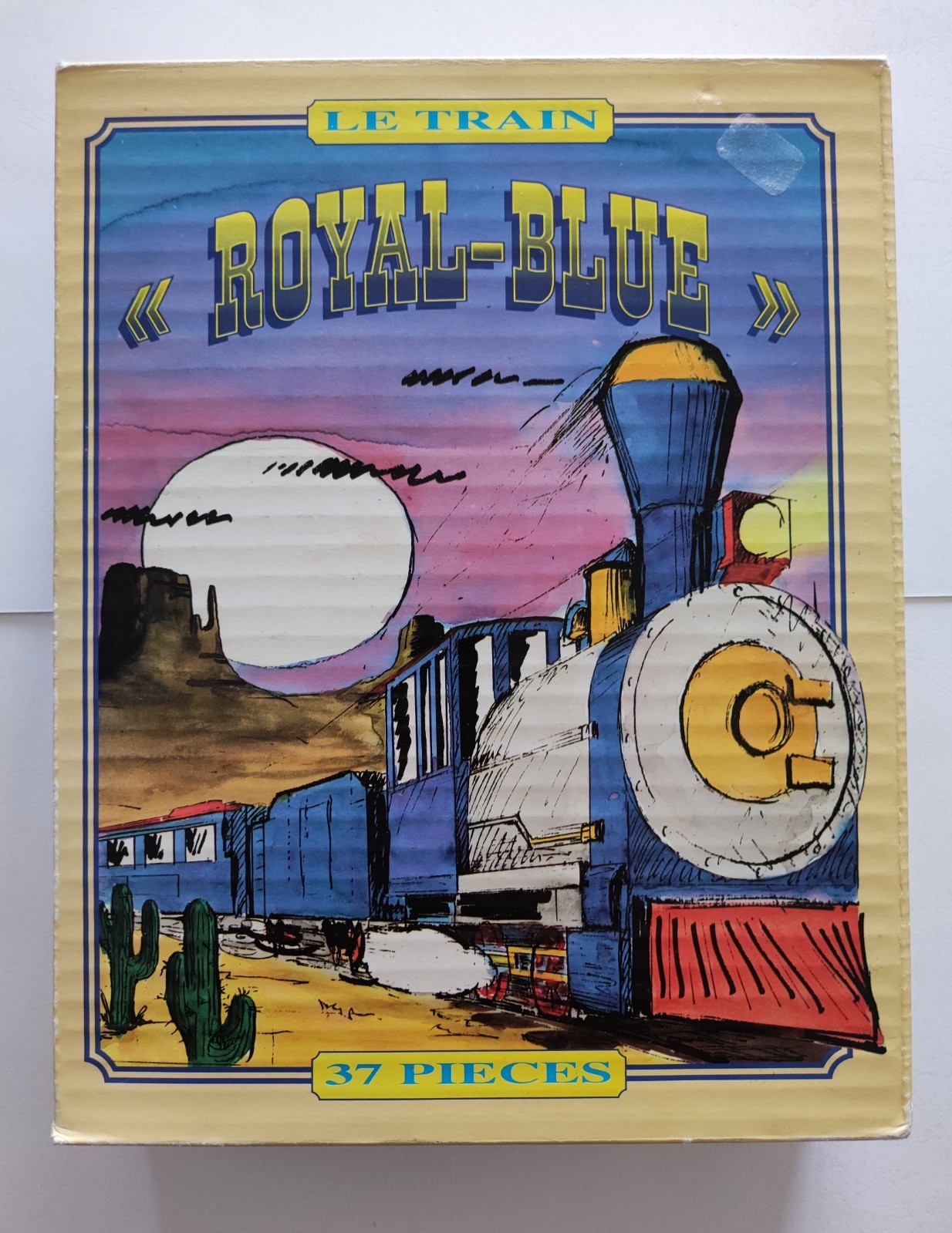 Train bleu royal vintage des annees 70 jouet de collection neuf