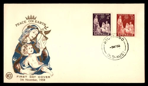 Mayfairstamps Australia FDC 1958 Christmas Peace on Earth First Day Cover aax_47