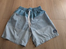 Chubbies The Whale Sharks Swim Trunks Men Small Blue 7" Liner Stretch