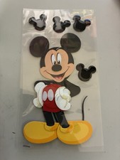 DISNEY S MICKEY MOUSE 3 DIMENSIONAL STICKERS - - 5 PCS OPENED BUT NEVER USED