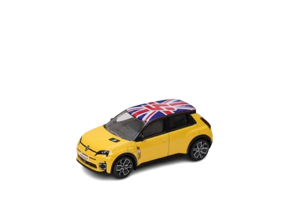 RENAULT (GENUINE OE) Genuine Renault 5 E-Tech 1:64 Model Toy Car Miniature Die Cast Yellow Union Jack
