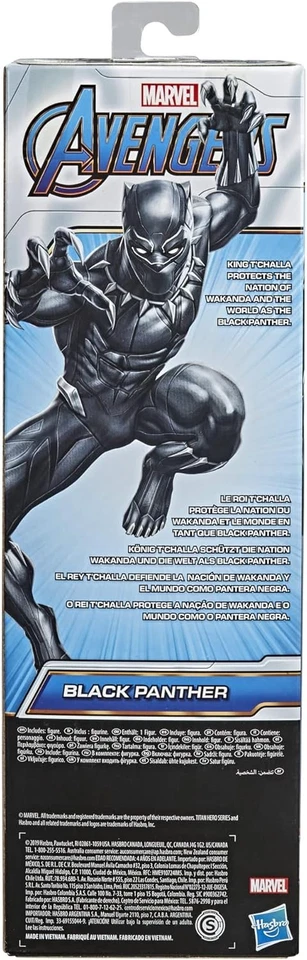 Figura de acción Marvel Black Panther Titan Hero 12" juguete para niños edades Foto 3 de 4