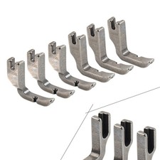 6PCS Left & Right Zipper Piping Foot For JUKI BROTHER HIGHLEAD SINGER CONSEW