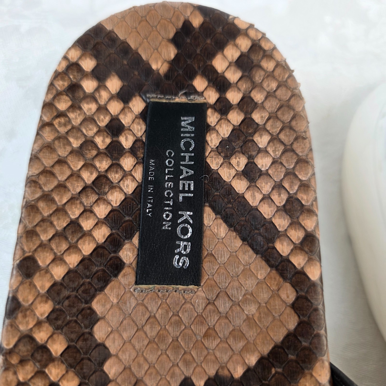 Michael Kors Genuine Python Slide Sandals Size 36… - image 12