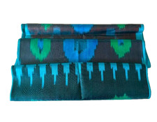 UZBEK IKAT SHOI SILK FABRIC-FINE & DELICATE-1...
