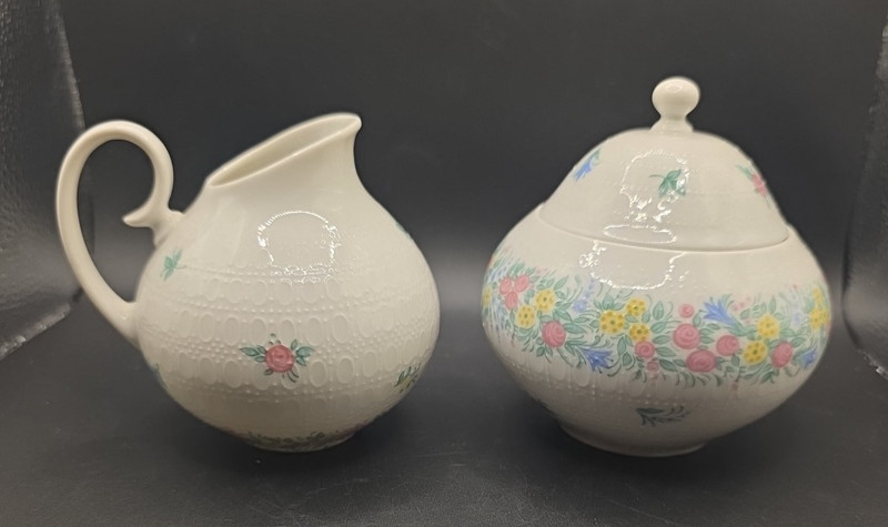 Vintage Rosenthal Studio Line Porcelain Romance/Garland Sugar & Creamer Set