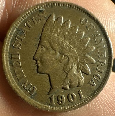 1901 INDIAN HEAD Cent VERY NICE - FULL LIBERTY - Key Date - Bid With Confidence