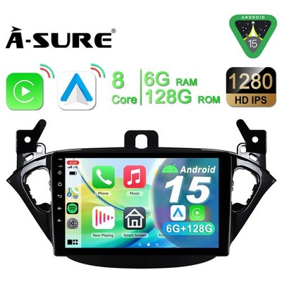 6+128G Für Opel Corsa E 2015-2019 Adam Android15 Autoradio GPS NAVI CarPlay WIFI